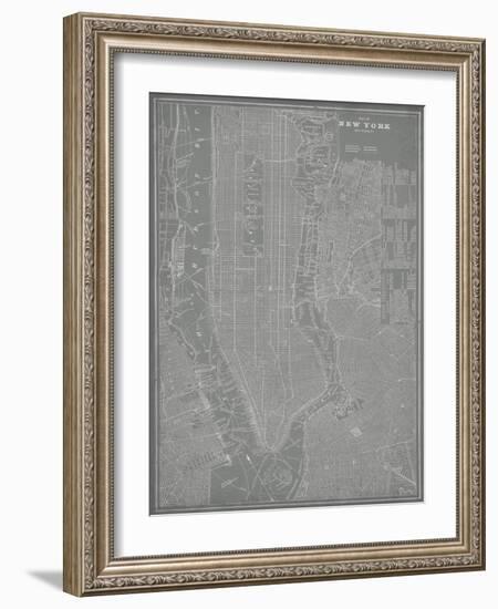 City Map of New York-Vision Studio-Framed Art Print