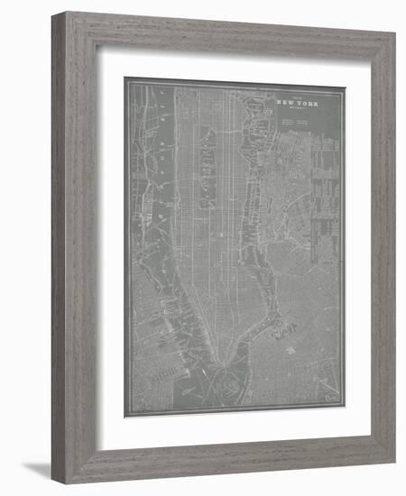 City Map of New York-Vision Studio-Framed Art Print