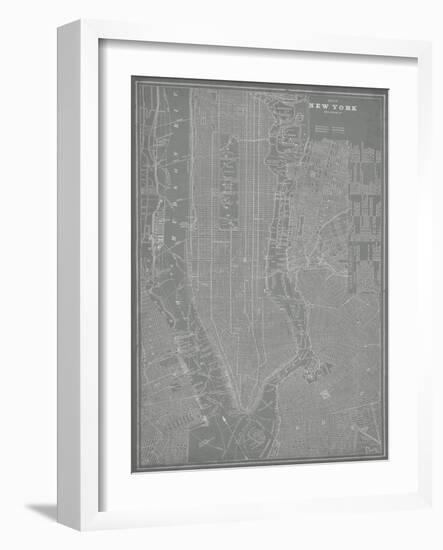 City Map of New York-Vision Studio-Framed Art Print