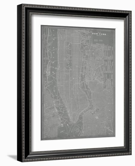 City Map of New York-Vision Studio-Framed Art Print