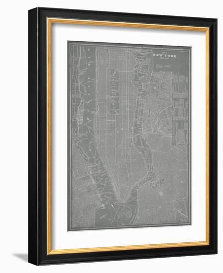 City Map of New York-Vision Studio-Framed Art Print