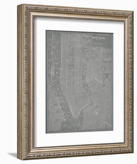 City Map of New York-Vision Studio-Framed Art Print