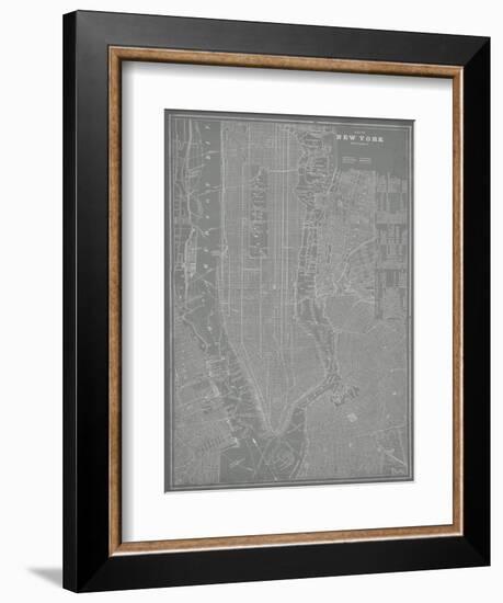 City Map of New York-Vision Studio-Framed Art Print