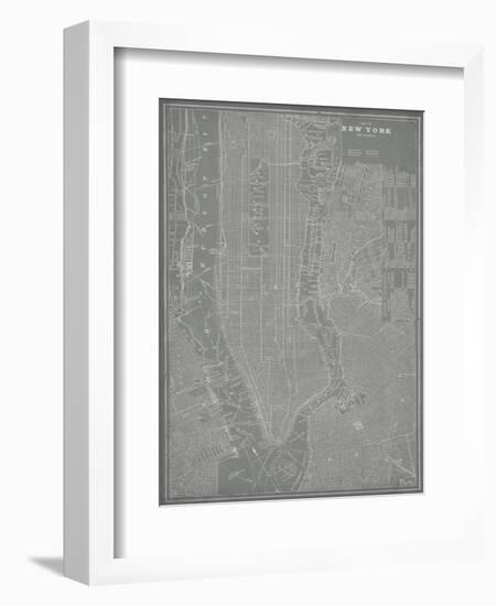 City Map of New York-Vision Studio-Framed Art Print