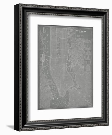 City Map of New York-Vision Studio-Framed Art Print