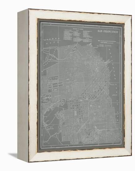 City Map of San Francisco-Vision Studio-Framed Stretched Canvas