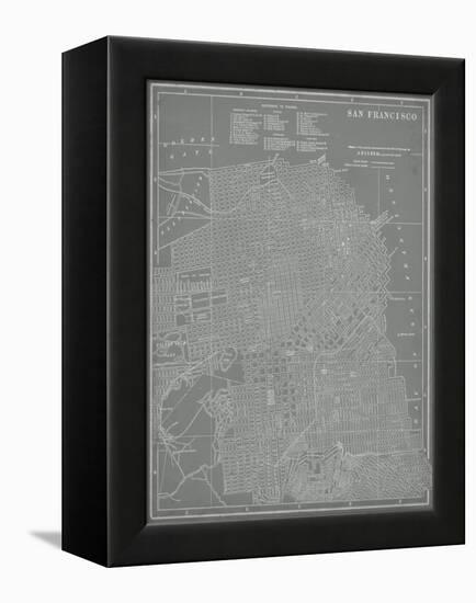 City Map of San Francisco-Vision Studio-Framed Stretched Canvas