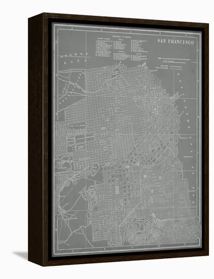 City Map of San Francisco-Vision Studio-Framed Stretched Canvas