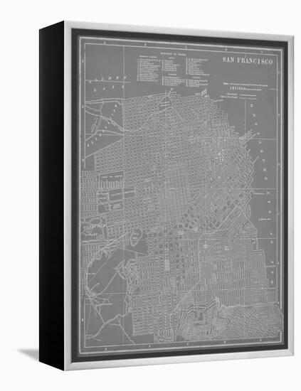 City Map of San Francisco-Vision Studio-Framed Stretched Canvas