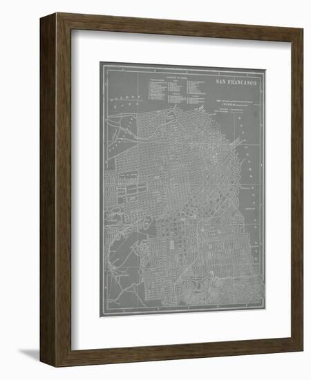 City Map of San Francisco-Vision Studio-Framed Art Print