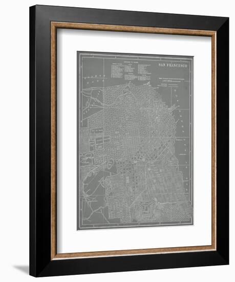 City Map of San Francisco-Vision Studio-Framed Art Print