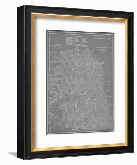 City Map of San Francisco-Vision Studio-Framed Art Print