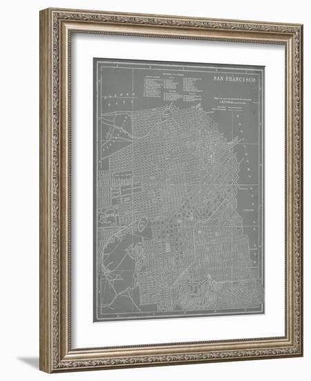 City Map of San Francisco-Vision Studio-Framed Art Print