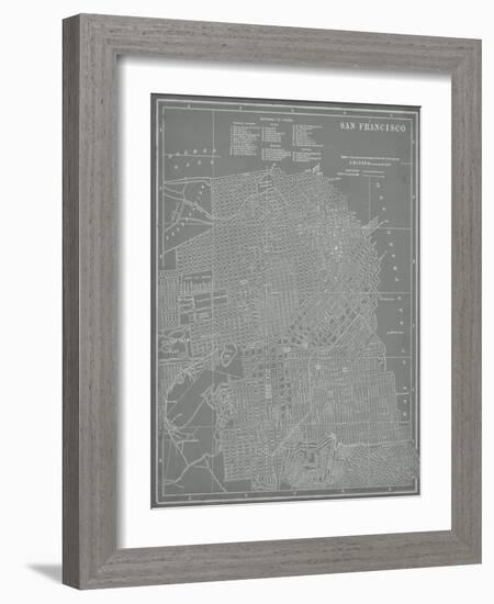 City Map of San Francisco-Vision Studio-Framed Art Print