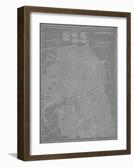 City Map of San Francisco-Vision Studio-Framed Art Print