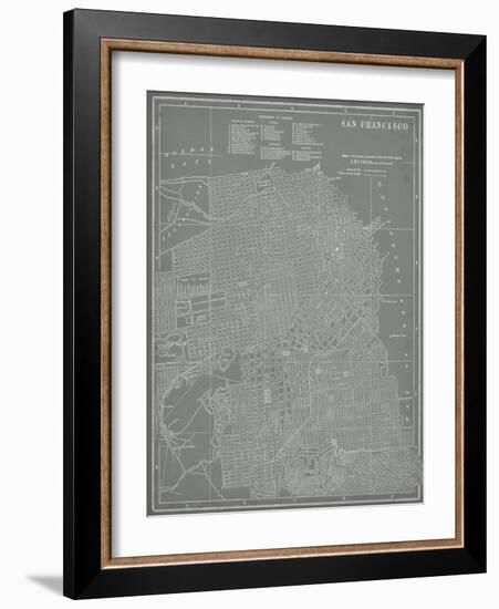 City Map of San Francisco-Vision Studio-Framed Art Print