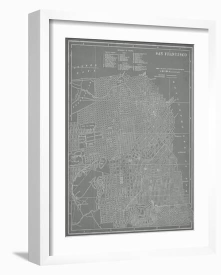 City Map of San Francisco-Vision Studio-Framed Art Print