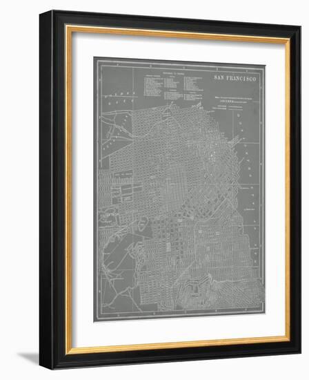 City Map of San Francisco-Vision Studio-Framed Art Print