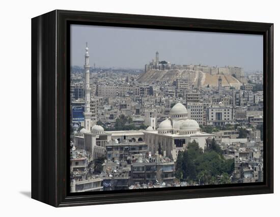 City Mosque and the Citadel, Aleppo (Haleb), Syria, Middle East-Christian Kober-Framed Premier Image Canvas