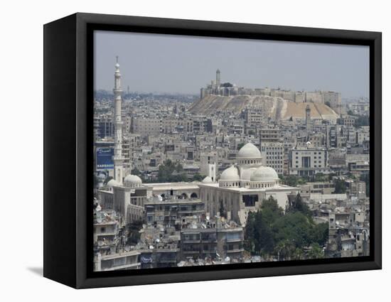 City Mosque and the Citadel, Aleppo (Haleb), Syria, Middle East-Christian Kober-Framed Premier Image Canvas