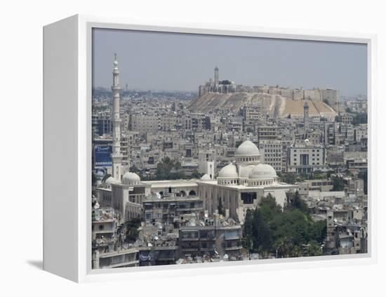 City Mosque and the Citadel, Aleppo (Haleb), Syria, Middle East-Christian Kober-Framed Premier Image Canvas