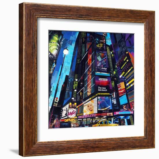 City Night-James Grey-Framed Art Print