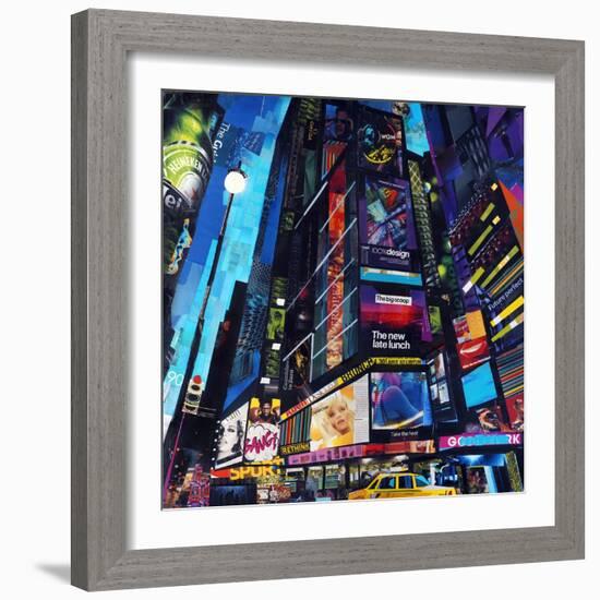 City Night-James Grey-Framed Art Print