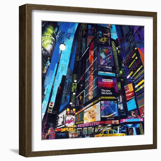 City Night-James Grey-Framed Art Print