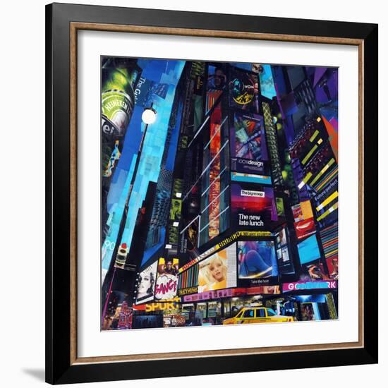 City Night-James Grey-Framed Art Print