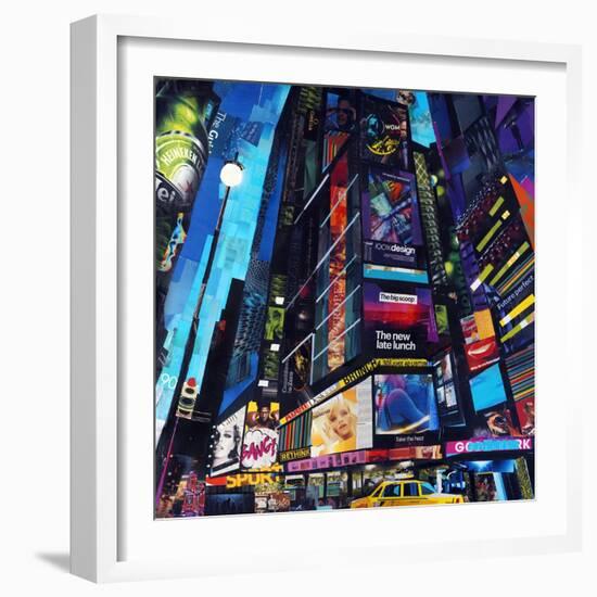 City Night-James Grey-Framed Art Print