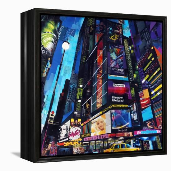 City Night-James Grey-Framed Stretched Canvas