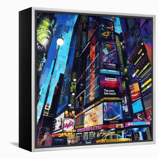 City Night-James Grey-Framed Stretched Canvas