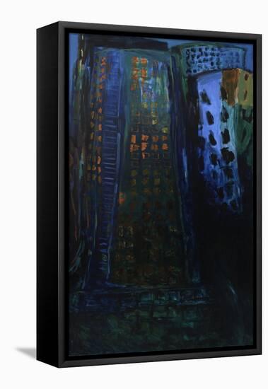 City - Night-Julie Held-Framed Premier Image Canvas