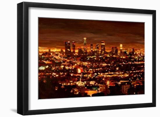 City of Angels - City of Light - Los Angeles-Markus Bleichner-Framed Art Print