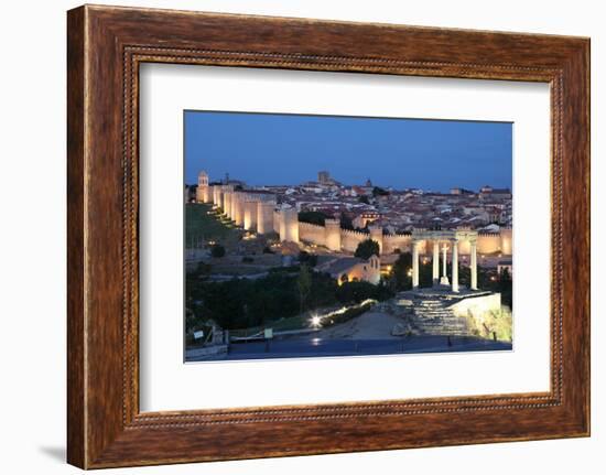 City of Avila at Dusk, Spain-p.lange-Framed Photographic Print