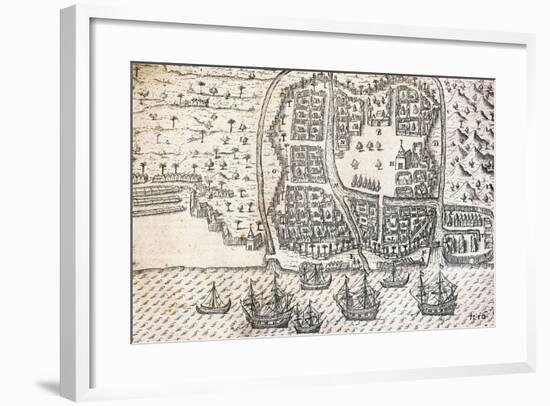 City of Bantam on Island of Java, Indonesia-null-Framed Giclee Print