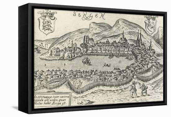 City of Bergen, 1580, Norway, 16th Century-null-Framed Premier Image Canvas