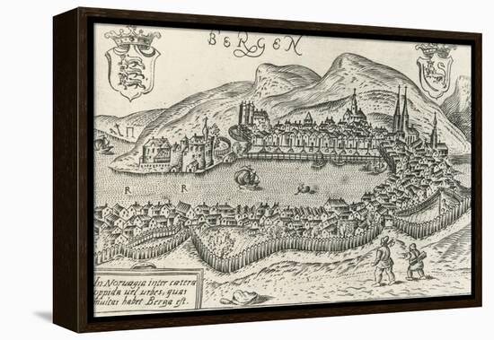 City of Bergen, 1580, Norway, 16th Century-null-Framed Premier Image Canvas