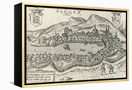 City of Bergen, 1580, Norway, 16th Century-null-Framed Premier Image Canvas