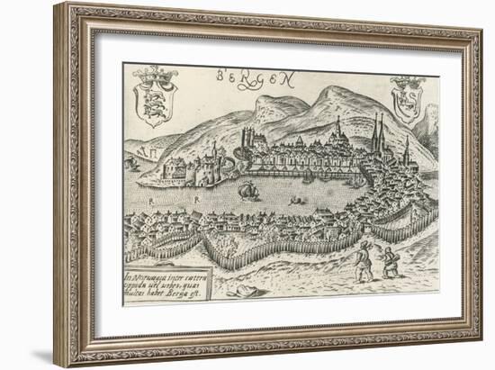 City of Bergen, 1580, Norway, 16th Century--Framed Giclee Print