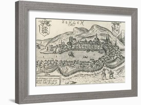 City of Bergen, 1580, Norway, 16th Century-null-Framed Giclee Print