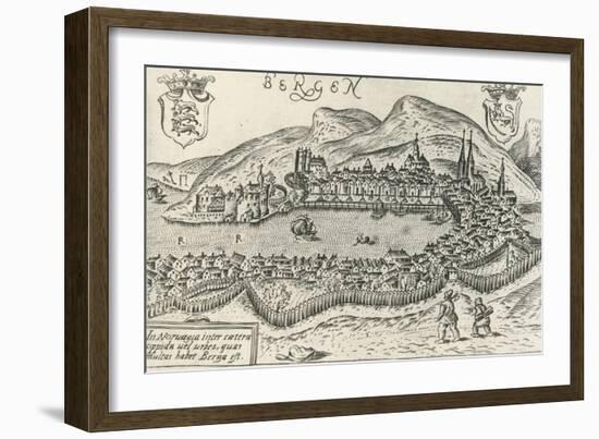 City of Bergen, 1580, Norway, 16th Century-null-Framed Giclee Print