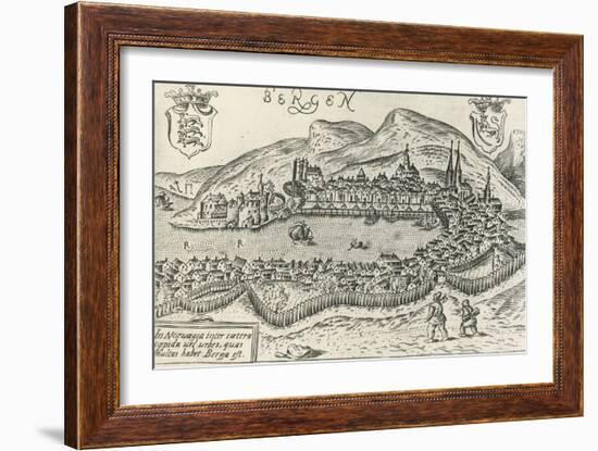 City of Bergen, 1580, Norway, 16th Century-null-Framed Giclee Print