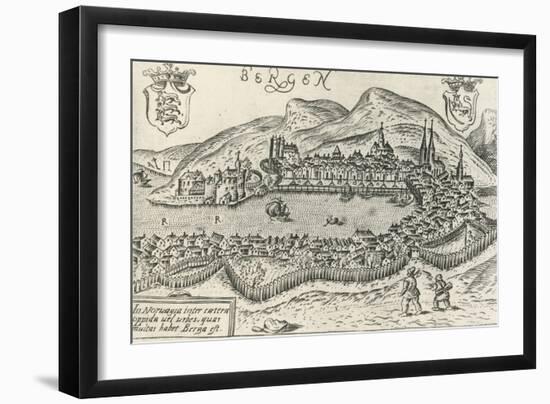 City of Bergen, 1580, Norway, 16th Century-null-Framed Giclee Print