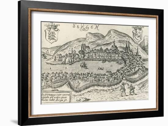 City of Bergen, 1580, Norway, 16th Century-null-Framed Giclee Print