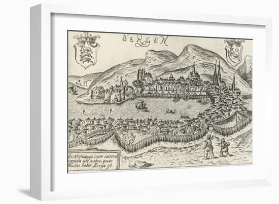 City of Bergen, 1580, Norway, 16th Century-null-Framed Giclee Print