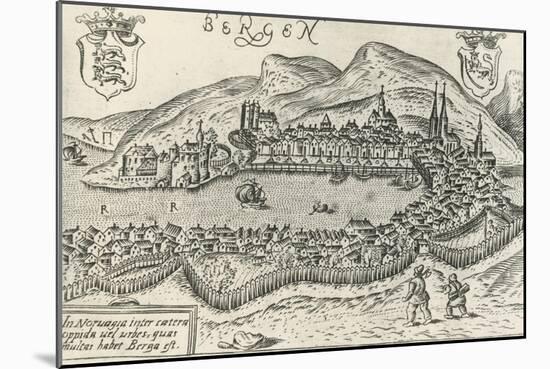 City of Bergen, 1580, Norway, 16th Century-null-Mounted Giclee Print