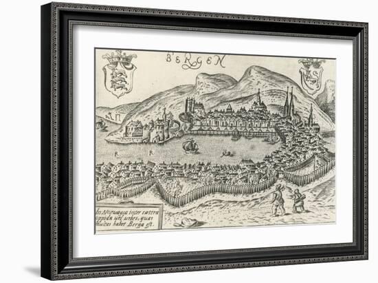 City of Bergen, 1580, Norway, 16th Century-null-Framed Giclee Print