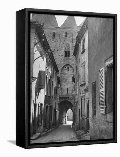 City of Carcassonne, France. Incl. View of Fortress-Castle Built in 12th Century-Eric Schaal-Framed Premier Image Canvas