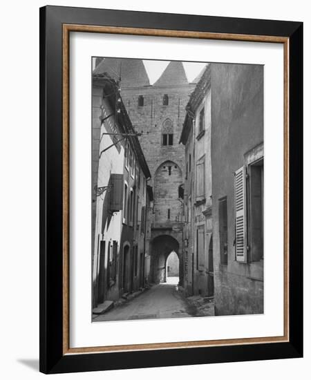 City of Carcassonne, France. Incl. View of Fortress-Castle Built in 12th Century-Eric Schaal-Framed Photographic Print